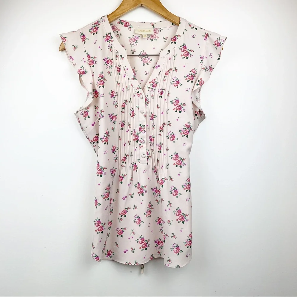 ModCloth Floral Blouse M - Picture 1 of 8